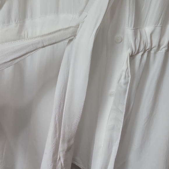 Zara White Boxy Puff Sleeve Polo Top - Picture 8 of 11